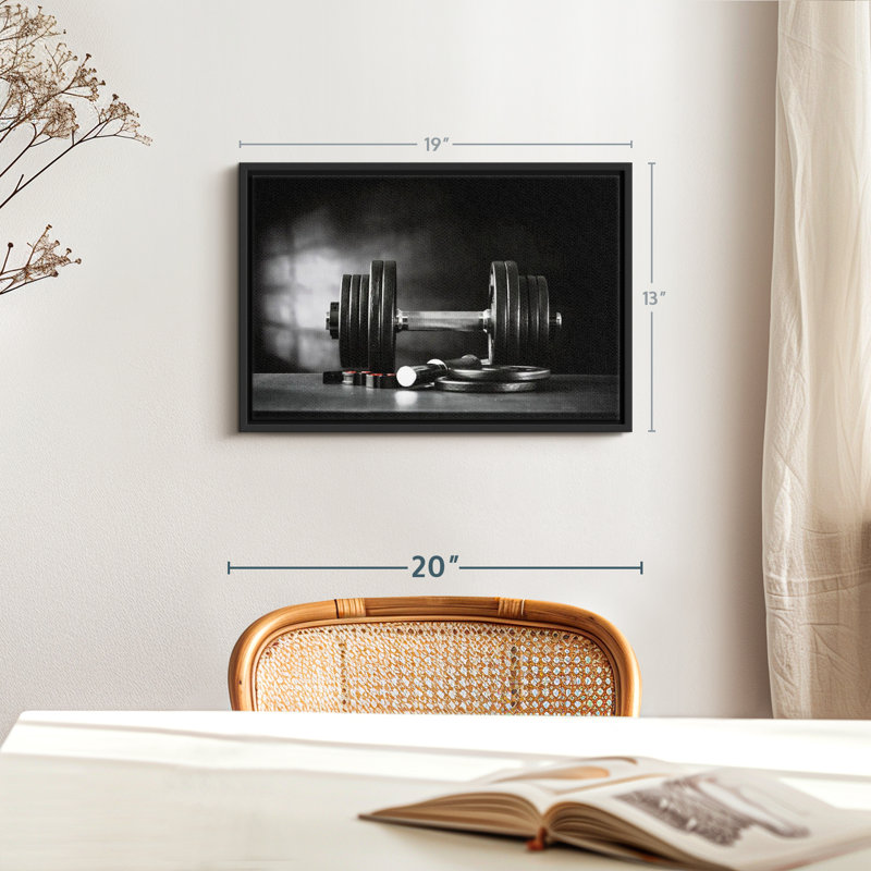 «Let's Lift Dumbbells Wall Art», H 13 po x l 19 po