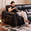 Genuine Leather Modular Sofa cushion couch-134830038-134830041
