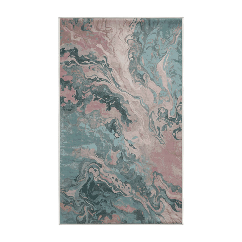 Tapis vert soyeux et moelleux, Rectangle 5 pi x 7 pi