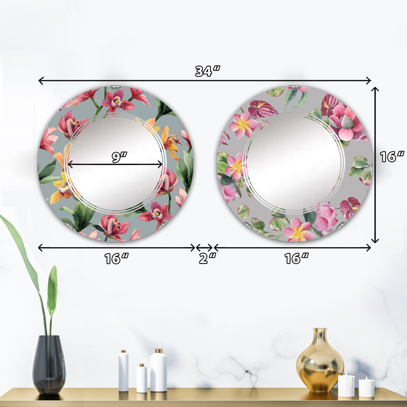 Ensemble de 2 miroirs sans cadre