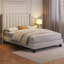 Upholstered Bed Frame with Channel Tufted Headboard-151398448-151398449