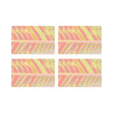 Tropical Leaf Vegan Leather Rectangle Pebble Placemat