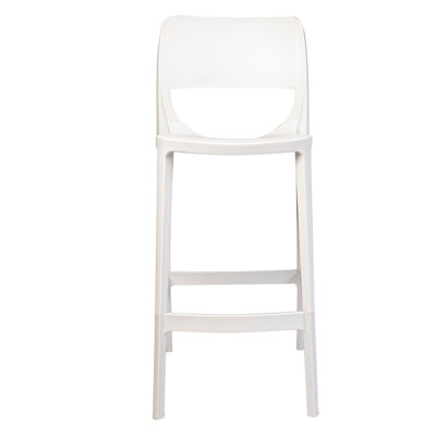 Bella Stackable Barstool W/No Arms-White