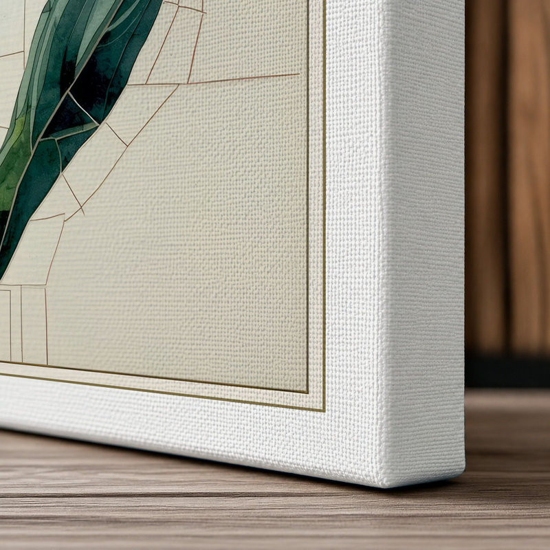 Pale Daisy Study Botanical - Wrapped Canvas, 30x20 - 76.2 x 50.8 cm, White Border