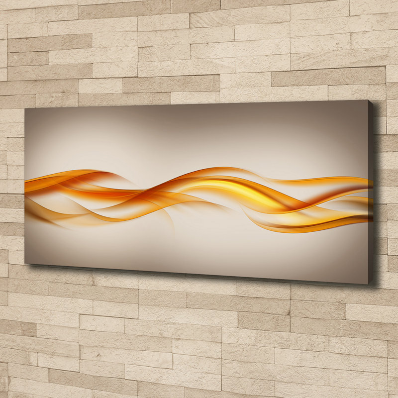 Waves Abstraction - No Frame Print on Glass, Canvas, 50cm H x 125cm W x 2cm D