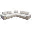 Jazz Modular 5-Seater Corner Sectional With Adjustable Backrests In Light Brown Fabric