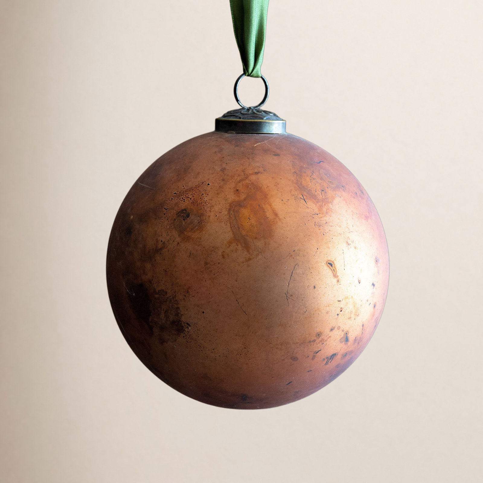 Glass Ball Ornament, 5.5" H x 5" W x 5" D