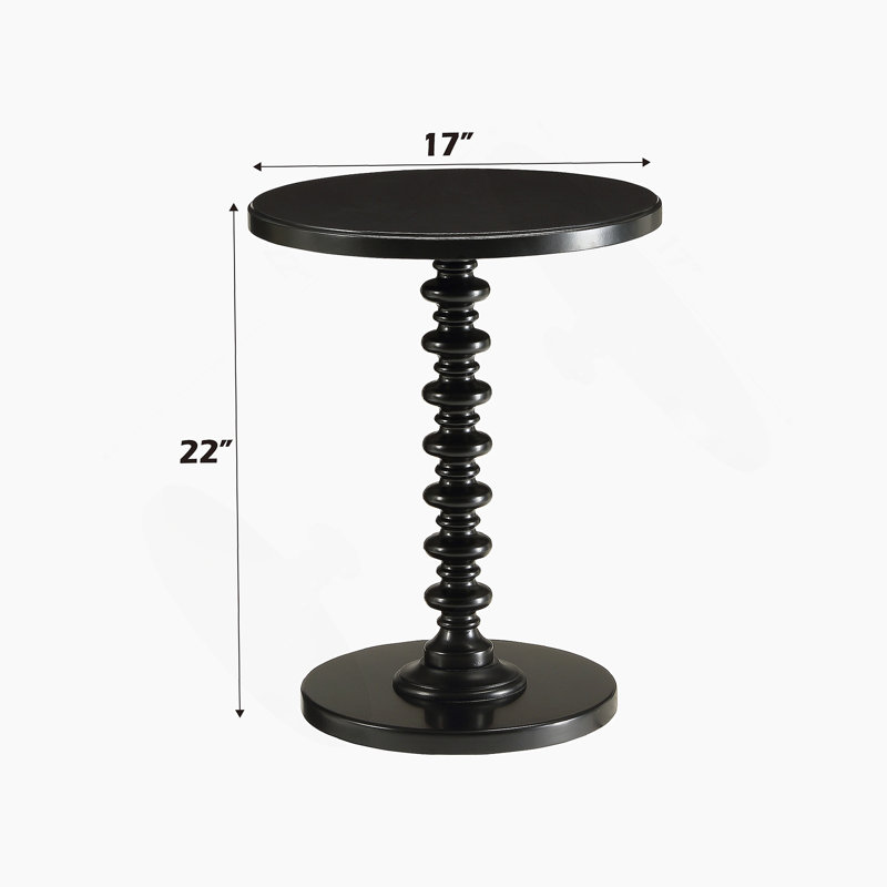 Table d'appoint à finition noire