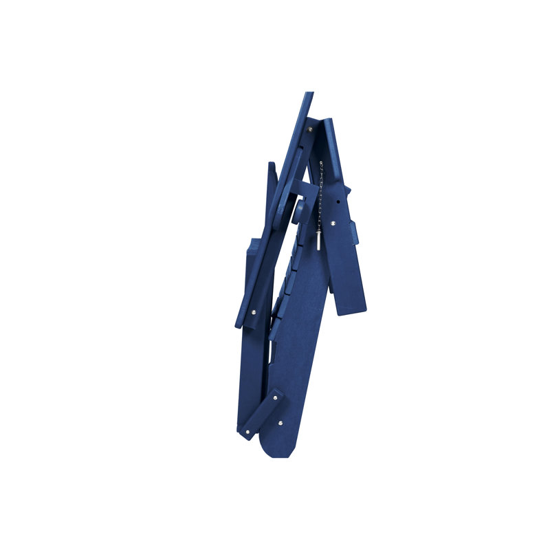 Paire de chaises pliantes - Bleu marine, assise spacieuse pour le jardin, résistante aux intempéries et idéale pour les espaces extérieurs.