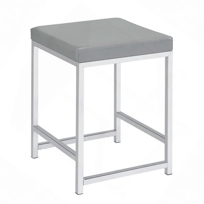 Upholstered Square Vanity Stool