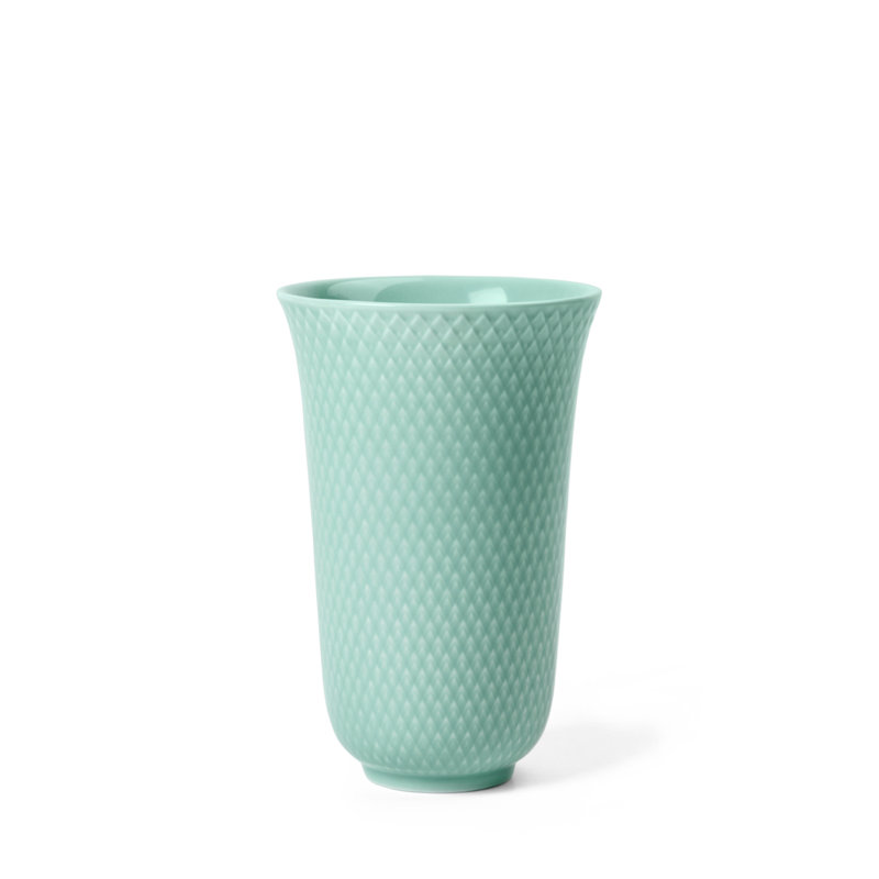 Pot en porcelaine Rhombe, Turquoise