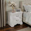 Table de chevet classique en bois 22 po x 16 po x 22,7 po - blanc