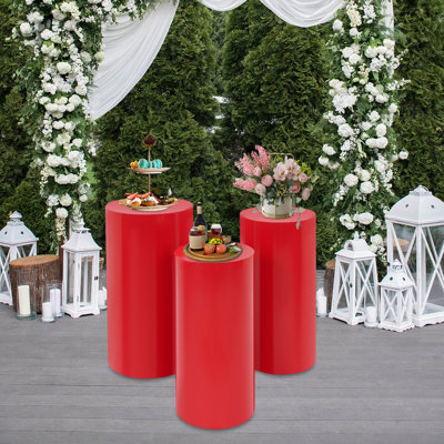 Pieds cylindriques, présentoirs en métal, présentoirs en métal pour décoration de fête d'anniversaire de mariage