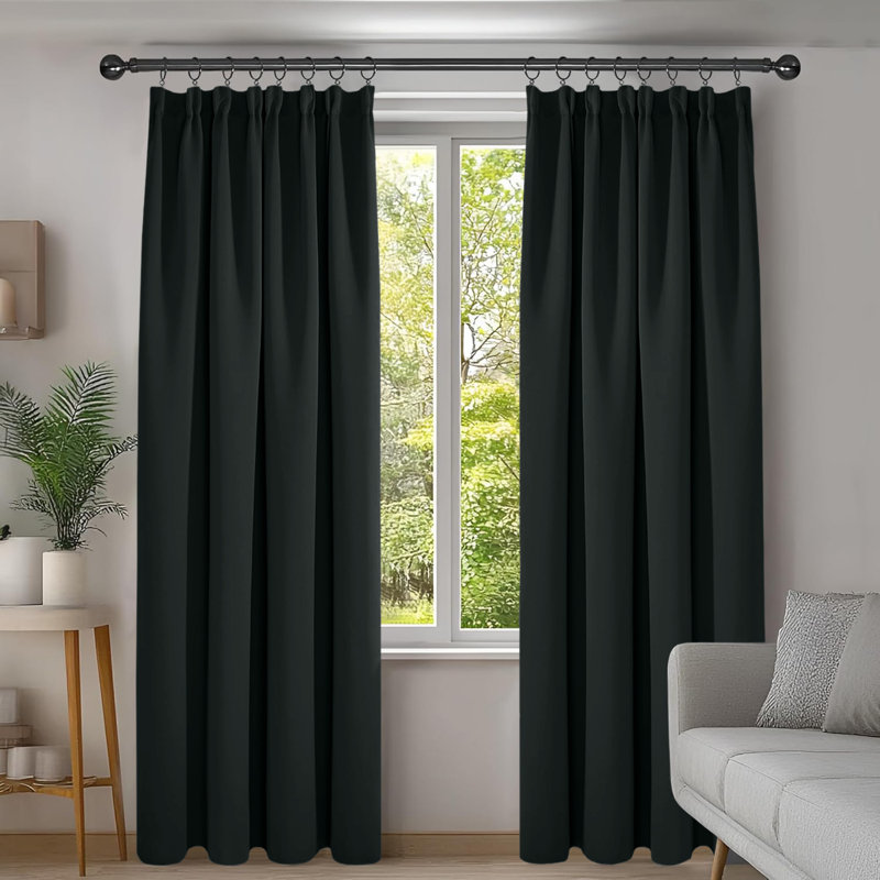 Blackout Curtain, Black, 117cm Width x 137cm Drop