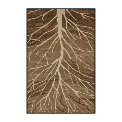 Machine Washable Nature Brown Area Rug