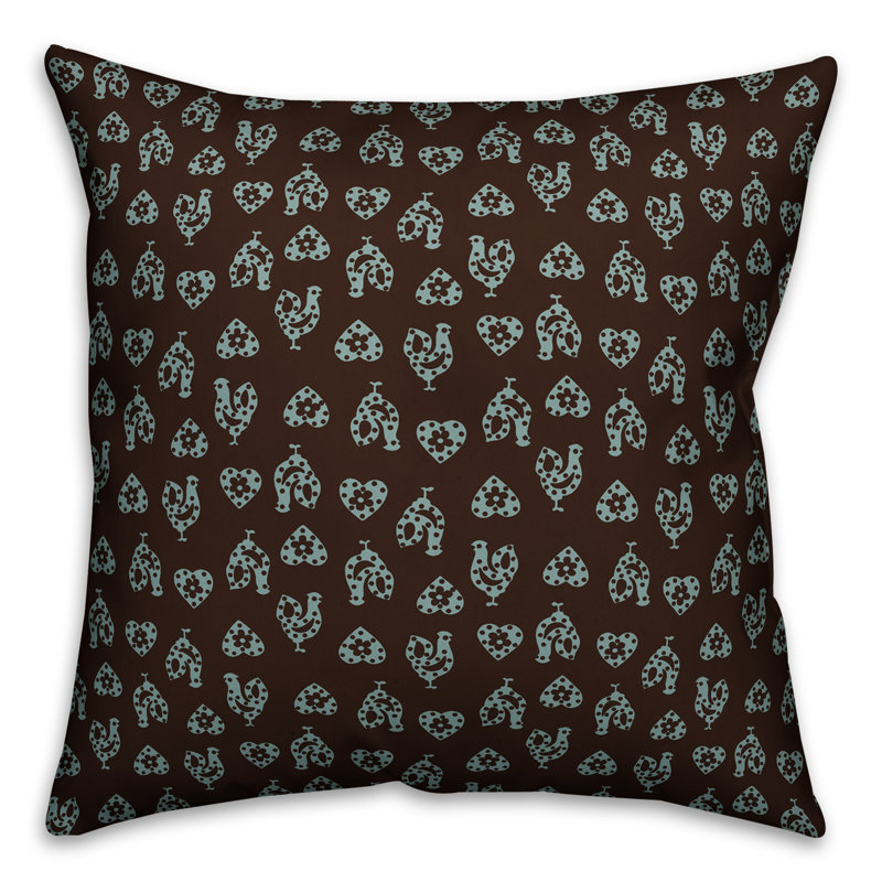 Housse de coussin Rooster, 18 po x 18 po, Gris