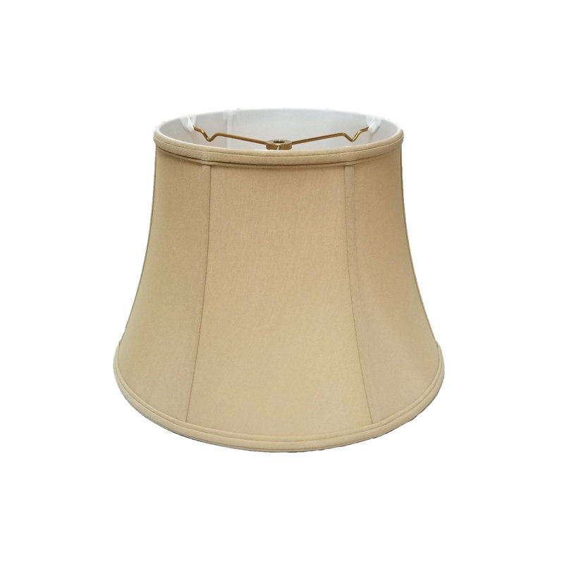 Abat-jour cloche modifié, Or antique / Blanc cassé, H 11,5 po x l 15 po x P 15 po