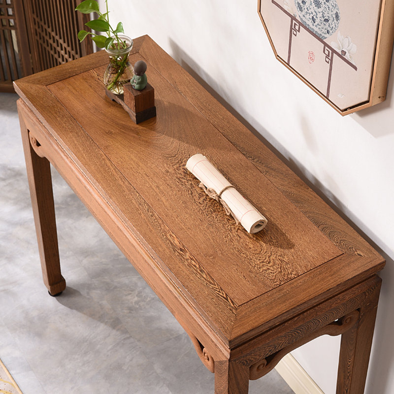 Console en bois de wengé massif, H 31,5 po x l 54,3 po x P 15,7 po