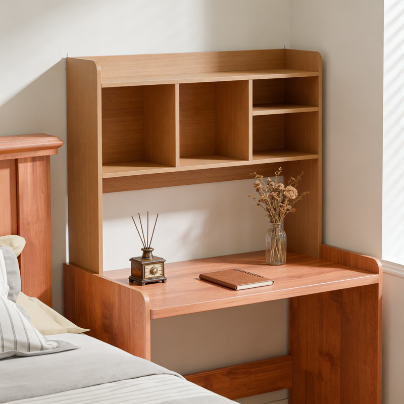 Organisateur de bureau pour bureau, huche de comptoir à 4 tablettes pour bureau d'ordinateur, support d'affichage à 2 niveaux et solution de rangement polyvalente pour bureau à domicile, dortoir ou chambre à coucher