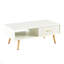 Table basse rectangulaire avec pieds solides, tiroir coulissant pour le rangement, table moderne pour le salon-2122747976