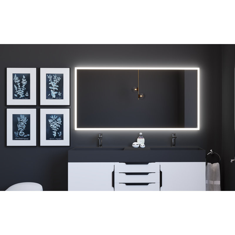 Jessalyn 60" x 30" Voice Control Smart LED Light Bathroom Vanity Mirror