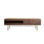 Table basse en noyer noir tout en bois massif