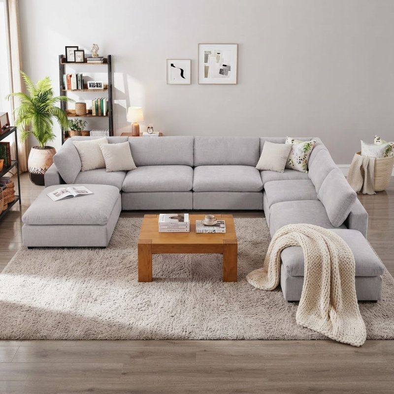 Canapé modulaire rembourré 8 pièces Nuccio