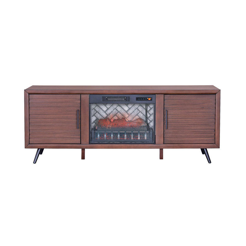 Meuble audio-vidéo encastré 1pc, 26.5" H x 68" W x 17.25" D