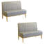 Banc de restaurant moderne et simple.