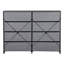 Commode 8 tiroirs avec grands tiroirs en tissu, noir-1285068440