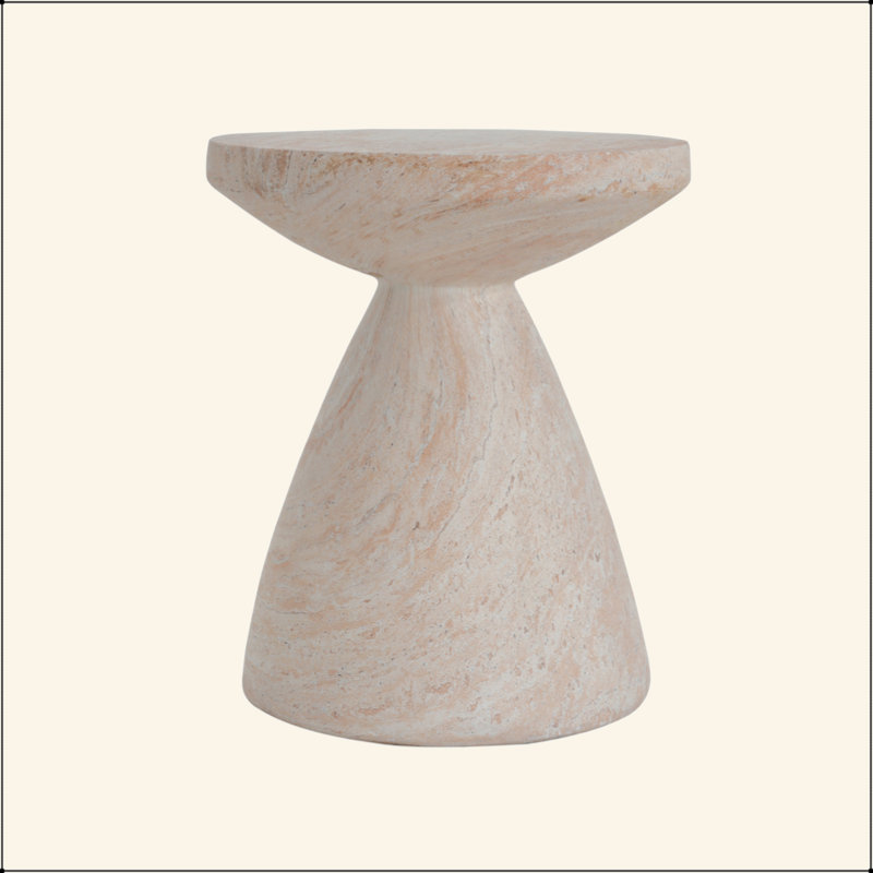 Table d'appoint d'extérieur / d'intérieur en béton léger