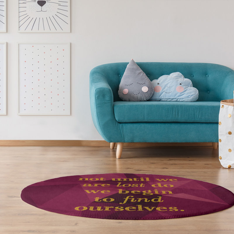 Tapis en simili-faux gemme, Rond 5 pi