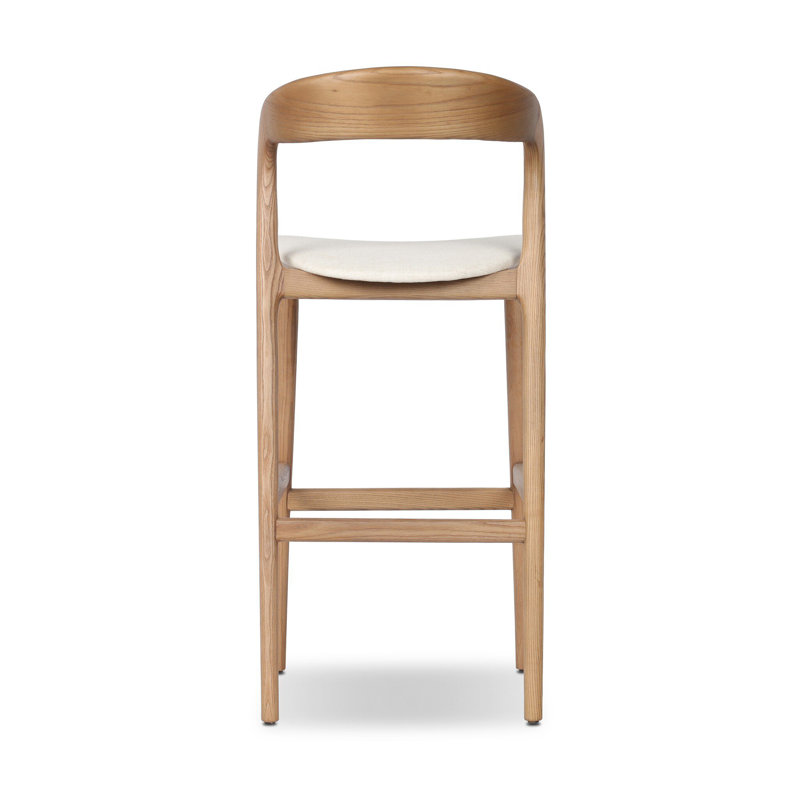 Amare Stool, Counter Stool (26.5" Seat Height), Alcala Cream Polyester Blend/Amber Ash