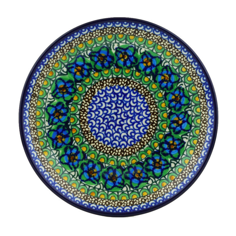 Mardi Gra Polish Pottery 8" Plate