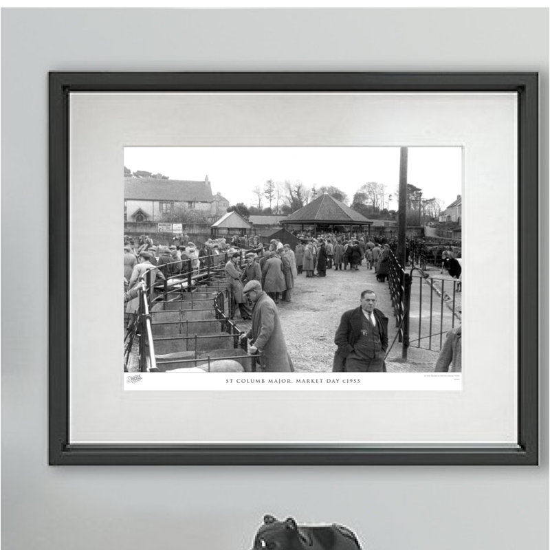 St Columb Major, Market Day C1955 by Francis Frith - Single Picture Frame Print, 40cm H x 50cm W x 2.3cm D