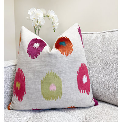 Housse de coussin en velours Ikat Dot