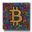 «Epic Graffiti», "Bitcoin Maze" par Rich Monet, art mural sur toile, 37 po x 37 po