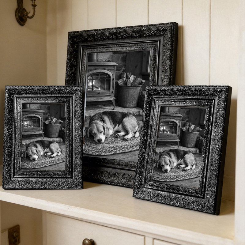 Cadre photo 3 pièces noir pour présentation de photos 8 po x 10 po, Noir, 3, 8 po x 10 po