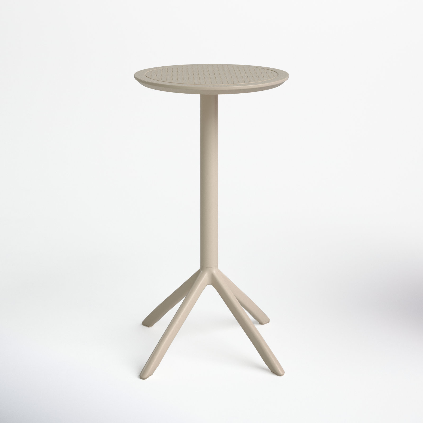 Elodie 24" Patio Bar Table, Taupe, 42.5'' H x 23.6'' W x 23.6'' L