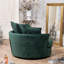 Fayyaz Velvet Swivel Base Cuddle Chair-851828015