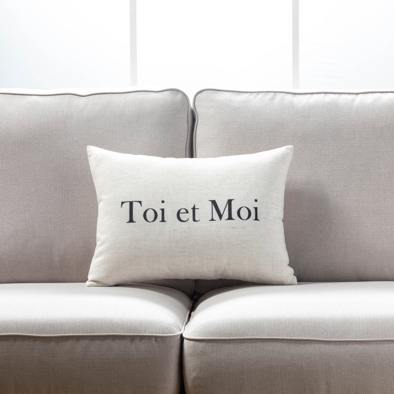  Housse de coussin French Quotes, Mélange de duvet
