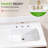 72 in W x 22 in D White Solid Surface Double Sink Vanity Top with Integrated Basins and 4 in Backsplash