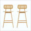 Tabouret de bar d'intérieur en bois, fini, ensemble de 2-157909827