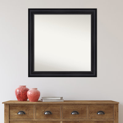 Astor Black Bathroom Vanity Non-Beveled Wall Mirror