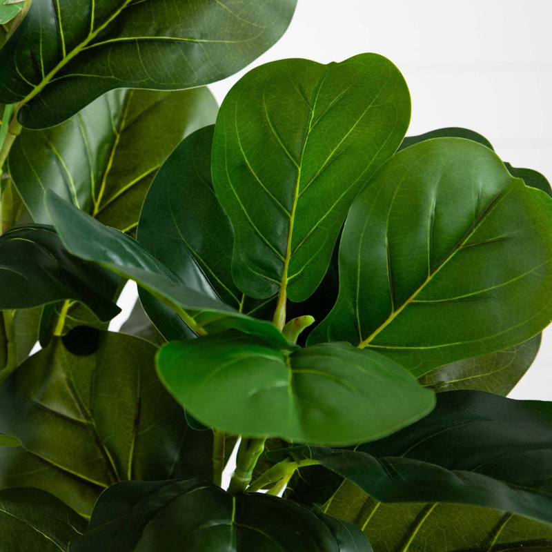 Fiddle Leaf Fig Artificial Tree, 54" H x 8" W x 8" D