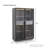 60.6'' Freestanding Glass Door Display Cabinet, Bookcase With 2 Storage Drawers, Pantry With LED Lighting And Adjustable Shelves, For Hallways, Kitchen, Livingroom & Office - Grey