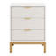 Modern 3-Drawer Nightstand, Bedside Table With Storage