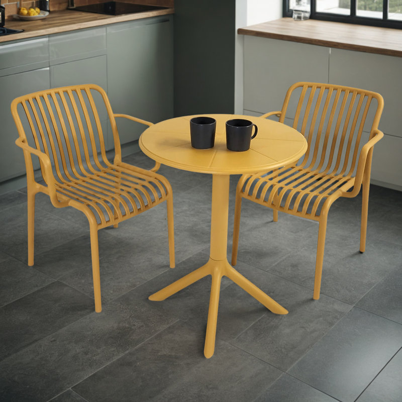Beven 2 - Person Dining Set, Yellow