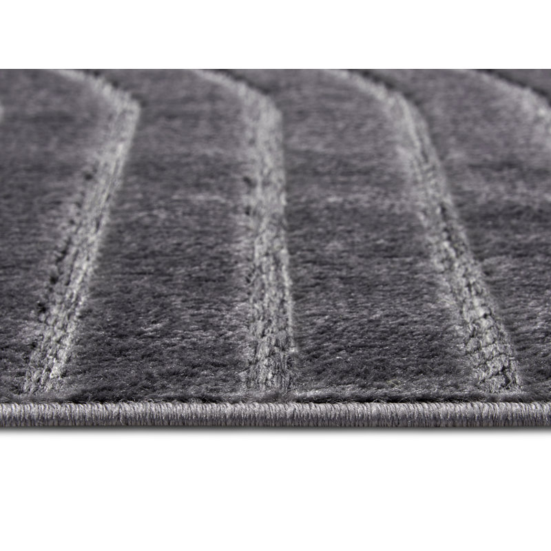 Iconic Grey Rug, Rectangular 57 x 90cm