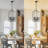 6 - Light Dimmable Lantern Pendant Light with Industrial Metal Frames-1113030315
